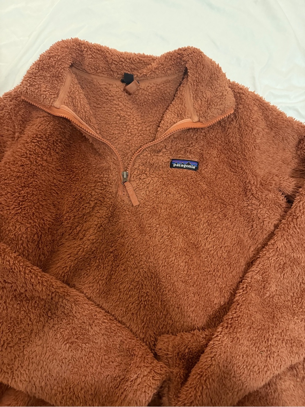Patagonia Half-Zip Sherpa Fleece Pullover - Rust Orange